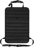 Car Seat Back Organizer, Tactical MOLLE Sag Proof Vehicle Panel Backseat Cover Protector, Universal Molle Nylon Storage Bag Seat Back Hanger Pad for Car Truck SUV Pickup (Black)