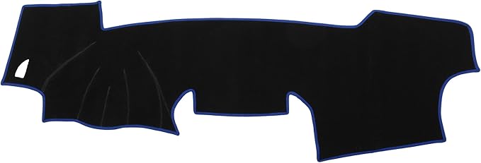 Car Dashboard Cover Compatible for Toyota RAV4 2001-2012, Protective Polyester Black Blue Center Console Interior Trim Dash Cover Mat Pad