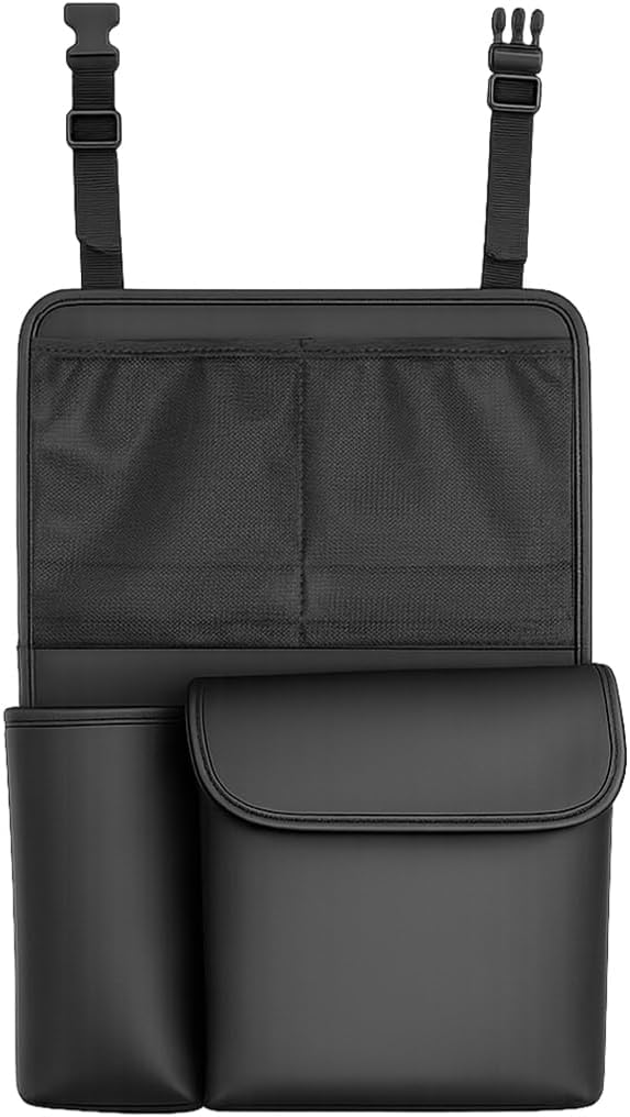 Car Trunk Organizer, Oxford Cloth Hanging Vehicle Backseat Storage Container Bag with 4 Pockets, Automotive Trunk Storage Hanger Organizer, Universal for SUV Van Sedan