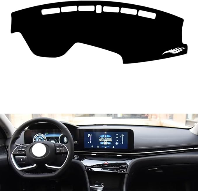 leather dashboard cover Compatible with HyundaiHyundai Mistra 2021，dash cover（black）