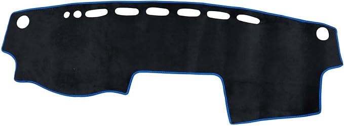 Dash Cover, Center Console Non-Slip Dashboard Carpet Mat for Toyota Camry 2002-2006 Flannel Black Blue,1Pc