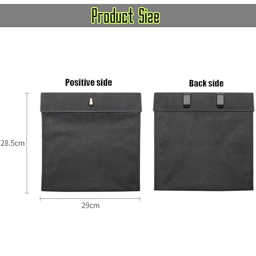 Bmolpt Custom Interior Accessories Waterproof Car Can Trash Multipurpose Hanging Garbage Bag Collapsible Garbage Can Magnet Storage Bags For Car Back Seat PU Leather Closure Design(RED)