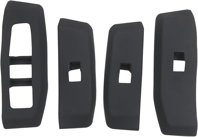 4-Pack Silicone Glass Lift Decorative Panel for 2024 2025 2026 Land Cruiser 250 1958 Prado Lc250 J250 Car Window Button Panel Interior Modification Accessories (Glass Lifting Panel Pad)
