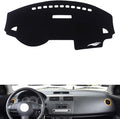 Leather Dashboard Cover Compatible with Suzuki S-wift 2005-2016，Dash Cover（Black）