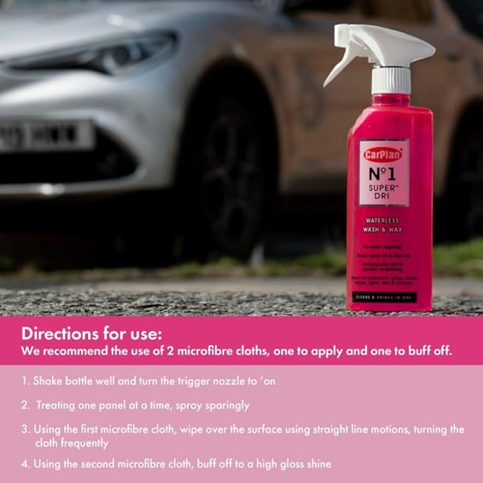 CarPlan No.1 Super Dri Waterless Car Wash & Wax, 21 Fl Oz
