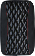 Leather Car Armrest Box Pad for Corvette C8 Stingray/C8 Coupé/C8 Z06/C8.R/C8 LT2 LT6 2019-2023 Waterproof Armrest Center Console Protector Cover Universal Arm Rest Cushion,Black, normal
