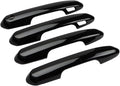 Exterior Door Handle Cover Compatible for 2019-2022 2023 2024 2025 Toyota Rav4 Accessories for Highlander 2024 2023 2022-2020 Handle Protectors with 4 Holes fo Auto Sensors (Glossy Black)