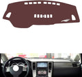 Leather Dashboard Cover Compatible with Nissan Tiida（Half Covered） 2011-2015,Dash Board Cover mat Anti-Slip Sun-Proof and dust-Proof(Brown)