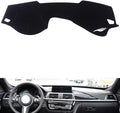 leather dashboard cover Compatible with BMW 4 series (No speaker 2013-2019，dash cover（black）