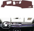 Leather Dashboard Cover Compatible with BMW 5 Series（HUD） 2024,Dash Board Cover mat Anti-Slip Sun-Proof and dust-Proof(Brown)