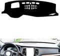 Leather Dashboard Cover Compatible with Volvo XC90（HUD、Speaker） 2015-2026，Dash Cover（Black）