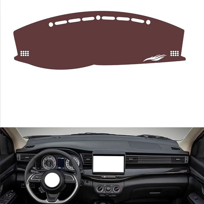 Leather Dashboard Cover Compatible with Mitshubishi Ertiga 2019，Dash Cover, Non-Slip Dash Cover, Dash mat Dashboard Cover, Interior Dash Covers