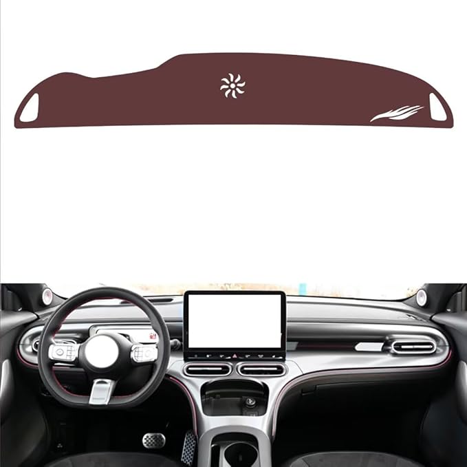 Leather Dashboard Cover Compatible with Smart #1/#3（Half Covered），Dash Cover, Non-Slip Dash Cover, Dash mat Dashboard Cover, Interior Dash Covers
