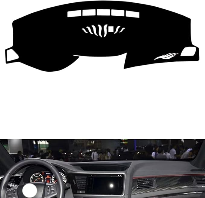 leather dashboard cover Compatible with HONDA Spirior (NO HUD) 2015-2017，dash cover（black）