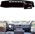leather dashboard cover Compatible with Toyota Hiace 200 series wide version（sensor hole） 2011-2018，dash cover（black）