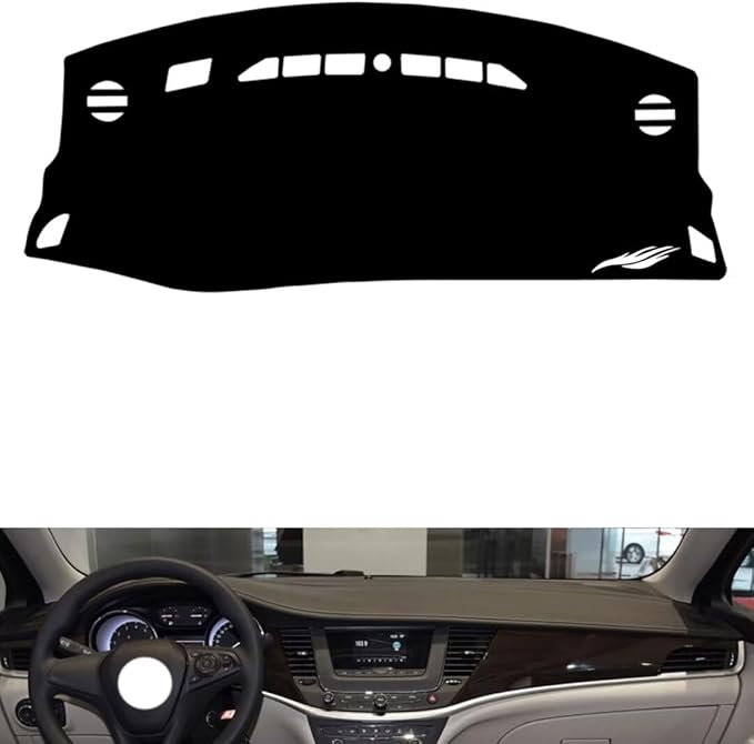 leather dashboard cover Compatible with Buick Verano （warning light），dash cover（black）