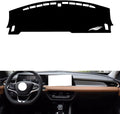 leather dashboard cover Compatible with FORD Escort 2021-2022，dash cover（black）