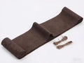 Steering Wheel Cover (Suede Leather), DIY Hand Sewn, Suitable for Both Men and Women, 15 inch Universal (Coffee Color)