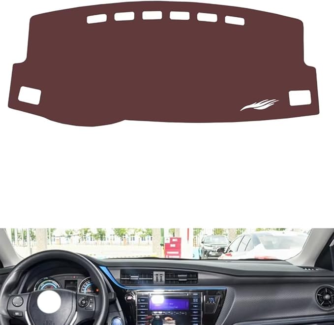 Leather Dashboard Cover Compatible with Toyota Levin 2019，Dash Cover, Non-Slip Dash Cover, Dash mat Dashboard Cover, Interior Dash Covers
