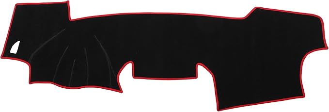 Car Dashboard Cover Compatible for Toyota RAV4 2001-2012, Protective Polyester Black Red Center Console Interior Trim Dash Cover Mat Pad