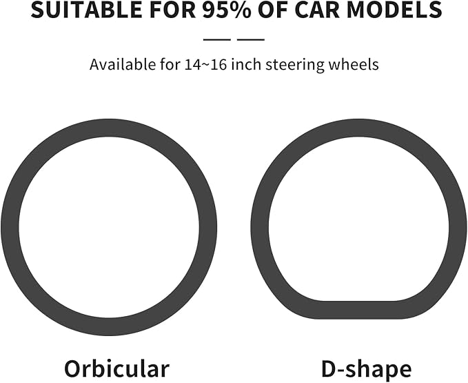 30% Thicker Universal Stretchy Silicone Steering Wheel Cover for 14” 15” 16” Wheels - Anti-Slip Grip & Enhanced Control for Men & Women, All Weather Protection (White)
