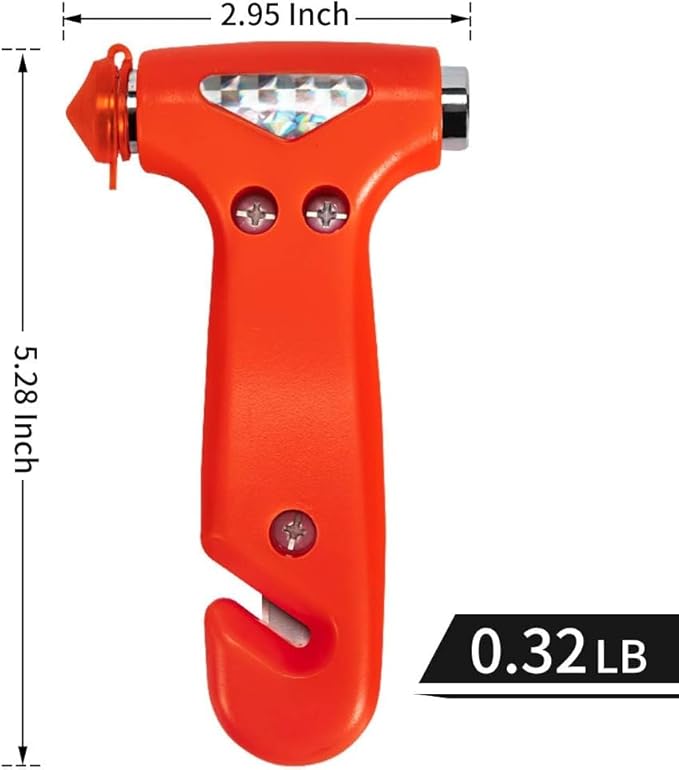 MOTORBUDDY Seatbelt Cutter and Window Breaker for Cars,Glass Breaker,Auto Escape Safety Hammer Tool Under Water,Emergency Car Safety Accessories,Truck，Vehicle