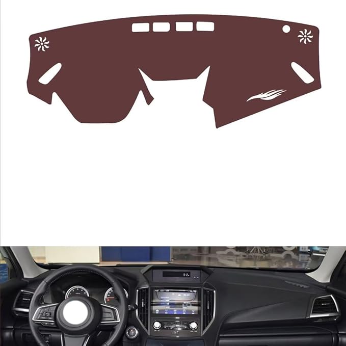 Leather Dashboard Cover Compatible with SubaruSubaru XV 2018-2021，Dash Cover, Non-Slip Dash Cover, Dash mat Dashboard Cover, Interior Dash Covers