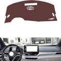 Leather Dashboard Cover Compatible with VW ID.4 CROZZ (NO HUD,Dash Board Cover mat Anti-Slip Sun-Proof and dust-Proof(Brown)
