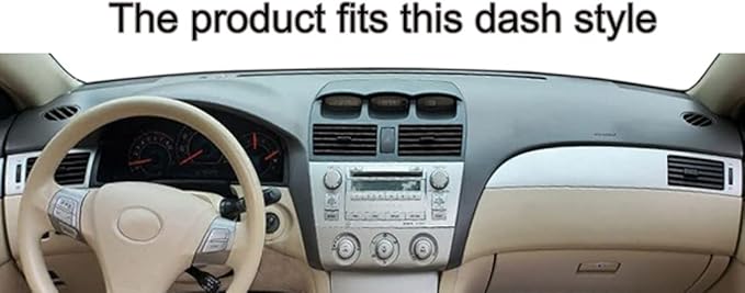 Dash Cover Mat Custom Fit for Toyota Solara 2004 2005 2006 2007 2008 with Cutout for Climate Sensor and Light Sensor, Dashboard Pad Carpet Protector (Dark Gray) F90