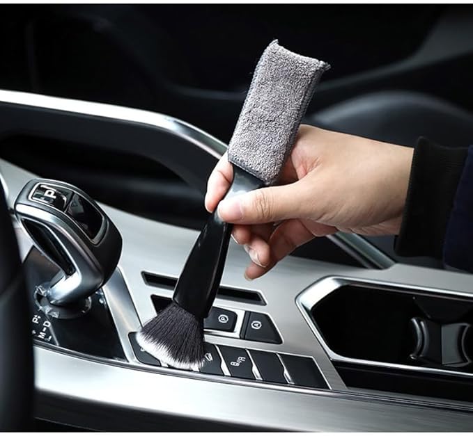 6PCS Car Detailing Brush Set Soft Boars Hair Car Interior Detailing Brushes Car Interior Detailing Kit Car Cleaning Gel Supplies Kit Car Dust Brush Car Accessories for Truck, Ruv, Interior