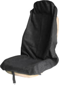 nbnhxnff Sweat Towel Car Seat Cover Protector Front Seats for Gym Workout, Running, Swimming, Beach and Hiking, Waterproof Universal Seat Cover for Car, Trucks, Van & SUV (Black, 1pcs Front Seat)