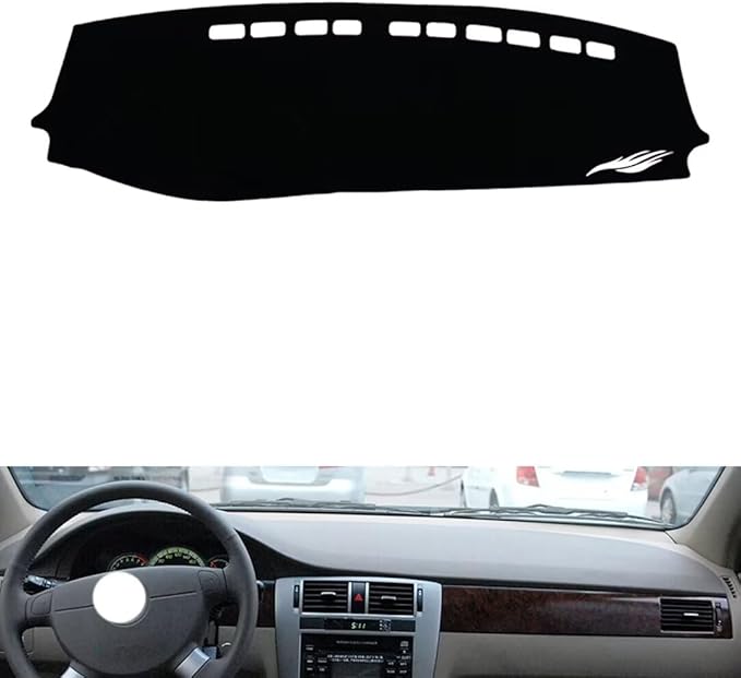 leather dashboard cover Compatible with Buick Excelle 2004-2007，dash cover（black）