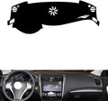 leather dashboard cover Compatible with Nissan Teana (Half covered) 2013-2018，dash cover（black）