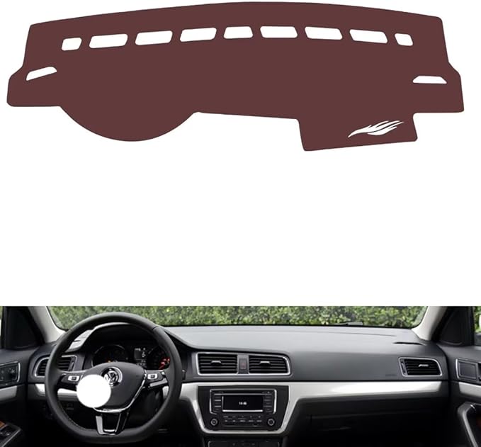 Leather Dashboard Cover Compatible with VW Lavida 2014-2017，Dash Cover, Non-Slip Dash Cover, Dash mat Dashboard Cover, Interior Dash Covers