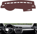 Leather Dashboard Cover Compatible with VW Lavida 2014-2017,Dash Board Cover mat Anti-Slip Sun-Proof and dust-Proof(Brown)