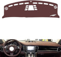 Leather Dashboard Cover Compatible with Porsche Panameraa (Compass,Dash Board Cover mat Anti-Slip Sun-Proof and dust-Proof(Brown)