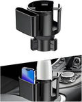 Car Cup Holder Expander, 2 in 1 Expandable Base Vehicle Cupholder Adapter with Phone Holder, Automotive Interior Water Bottle Insert Extender, Universal for SUV RV Truck