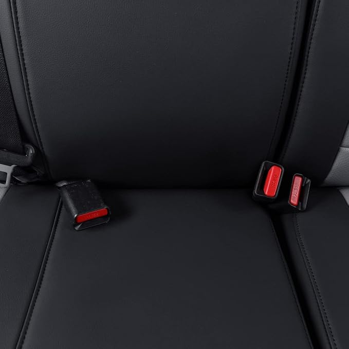 coverdream Tacoma Seat Covers Custom Fit for 2016-2023 Toyota Tacoma Access Cab/Xtra Cab SR SR5,Fully Covered Waterproof Faux Leather Truck Seat Protector-Full Set (Black)
