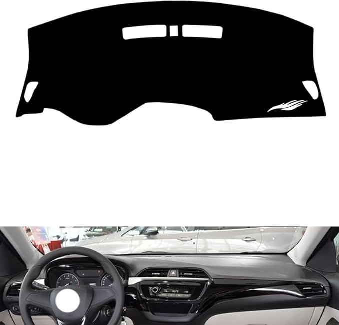 leather dashboard cover Compatible with Buick Excelle 2018-2020，dash cover（black）