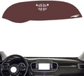 Leather Dashboard Cover Compatible with KIA Sorento 2015-2018,Dash Board Cover mat Anti-Slip Sun-Proof and dust-Proof(Brown)