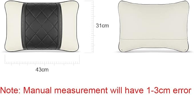 Car Pillows Napa Leather Car Seat Rest Cushion Car Lumbar Pillow for Mercedes Benz Maybach S-Class Lumbar Support Pillow car Accessories（Beige Coffee）