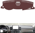 Leather Dashboard Cover Compatible with Mercedes GLS 2016-2019,Dash Board Cover mat Anti-Slip Sun-Proof and dust-Proof(Brown)