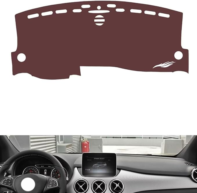 Leather Dashboard Cover Compatible with Mercedes B Class 2011-2019，Dash Cover, Non-Slip Dash Cover, Dash mat Dashboard Cover, Interior Dash Covers