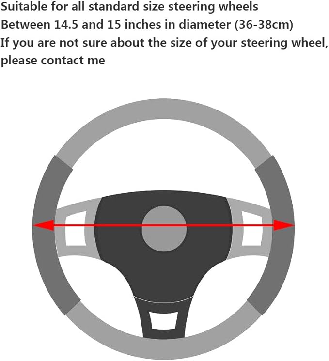 Soft Velvet Steering Wheel Cover Cute Hands Warm Fuzzy, Universal 15 Inch for Women Girls, Fit Vehicles, Sedans, SUVs, Vans, Trucks - Light Pink