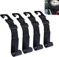 KOOPAO Adjustable Car Seat Headrest Hook, 4 Pack Universal Car Storage Headrest Hanger Holder Hooks, Vehicle Strong and Durable Backseat Hanger for Handbag Purse Coat and Bag