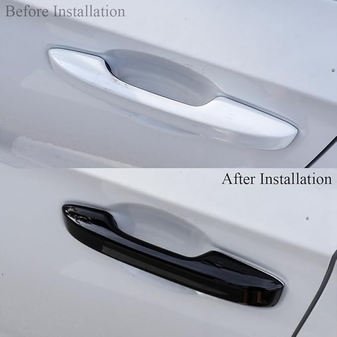 No Adhesive Snap-on Car Door Handle Cover Protector for Honda 11th Gen Civic 2022 2023 2024 2025 2026, Accord CR-V HR-V 2023 2024 2025 2026, Acura Integra 2023~2025 Accessories (1. Glossy Black)