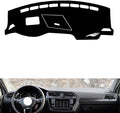 leather dashboard cover Compatible with VW Compatible with TIGUAN L（HUD、storage box），dash cover（black）