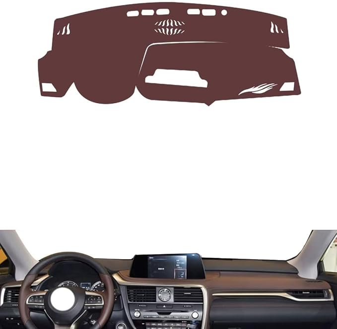 Leather Dashboard Cover Compatible with LEX RX（NO HUD） 2020-2021,Dash Board Cover mat Anti-Slip Sun-Proof and dust-Proof(Brown)