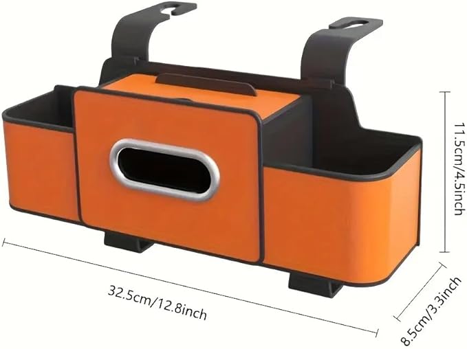 3-in-1 Car Organizers and Storage Back Seat, Multifunctional Back Seat Car Organizer for Snacks, Hold Phones, Drinks, Tissues, and Handbag (Black)