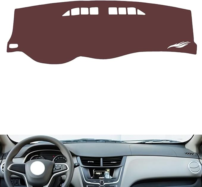 Leather Dashboard Cover Compatible with Chevy Sail 3 2015-2018，Dash Cover, Non-Slip Dash Cover, Dash mat Dashboard Cover, Interior Dash Covers